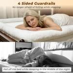 SAHEYER Queen Bordered Bed Sheet, 360° Non-Slip Bordered Fitted Sheet with Extra Deep Pockets, Convex Design Bed Rail Easy Secure Fit Queen Mattresses - Soft and Wrinkle Free Bed Cover, 60×80″