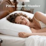 viewstar Bed Pillows Queen Size Set of 2, Hotel Collection, Down Alternative Soft Pillow for Back, Stomach or Side Sleepers, White