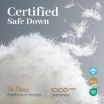 Goose Down Fiber Comforter King Size – All-Season Hotel Quality Duvet Insert, High Fill Power, Ultra Soft 100% Cotton, Box-Stitched, Breathable, Lightweight Luxurious White Bedding, 90"x 106"