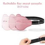 Sleep Eye Mask for Men Women, Sleeping Mask for Side Sleeper, Travel Blackout Night Blindfold Eye Shade Cover with Adjustable Strap (Pink-3D)