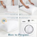 viewstar Bed Pillows Queen Size Set of 2, Hotel Collection, Down Alternative Soft Pillow for Back, Stomach or Side Sleepers, White