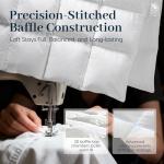 Goose Down Fiber Comforter King Size – All-Season Hotel Quality Duvet Insert, High Fill Power, Ultra Soft 100% Cotton, Box-Stitched, Breathable, Lightweight Luxurious White Bedding, 90"x 106"