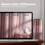 Swandream 100% Blackout Curtains for Bedroom, Double Layer Pink Curtains, Black Out Curtain 96 inch Long with Sheer Overlay for Living Room, Room Darkening Window Drapes with Grommet, 52" W x 96" L