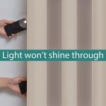 Yakamok 100% Blackout Curtains 84 Inches Long, 2 Thick Layers Heat and Full Light Blocking Soft Thermal Insulated Drapes for Bedroom(52" Wide Each Panel, Natural, 2 Panels)