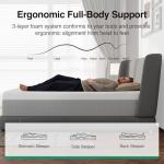 Novilla 14 Inch King Size Mattress, Gel-Infused Bliss Cooling King Memory Foam Mattress in a Box with Cool-Touch Nylon Cover, Pain Relief & Spinal Support with CertiPUR-US Certified Foam