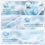 puresnoo Cooling Sheet Set, Breathable & Ultra-Soft Silver Infused Bed Sheets Set for Hot Sleeper, with Self-Cleaning Silver Yarn that Stays Fresh 3X Longer for Sensitive Skin (Queen, Gray)