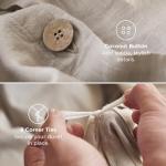 Bedsure Linen Duvet Cover California King - Linen Cotton Blend Duvet Cover, PureWoven Cooling & Breathable Bedding Set for Hot Sleepers, Moisture Wicking & Durable Cover Set 3 Piece (Linen Color)