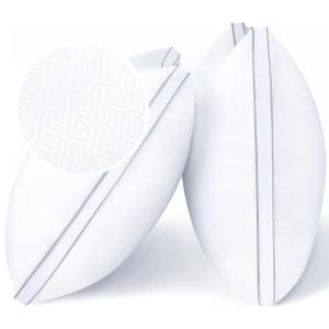 viewstar Bed Pillows Standard Sizes Set of 2, Hotel Quality Cooling Down Alternative Gusseted Pillows for Side, Back, or Stomach Sleepers, White