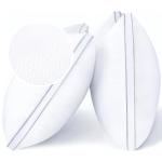 viewstar Bed Pillows Standard Sizes Set of 2, Hotel Quality Cooling Down Alternative Gusseted Pillows for Side, Back, or Stomach Sleepers, White