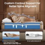 BedStory 14 inch Firm King Size Mattress - Pain-Relieving Hybrid Mattress for Extra Lumbar & Hip Support - No Sagging Bed in a Box - 365-Night Trial - No Odor, Fiberglass-Free, CertiPUR-US Certified