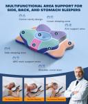 5X Pain Relief Cervical Neck Pillow for Neck Support, Ergonomic Cooling Side Sleeper Pillow for Sleeping, Odorless Contour Memory Foam Pillows, Orthopedic Bed Pillow for Side Back Stomach Sleeper