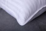 ArcticNorthDown King Size Goose Down Feather Hotel Collection Bed Pillows for Sleeping One Pillow for Back, Stomach or Side Sleepers Stripe White Color