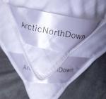 ArcticNorthDown King Size Goose Down Feather Hotel Collection Bed Pillows for Sleeping One Pillow for Back, Stomach or Side Sleepers Stripe White Color