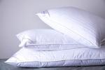 ArcticNorthDown King Size Goose Down Feather Hotel Collection Bed Pillows for Sleeping One Pillow for Back, Stomach or Side Sleepers Stripe White Color