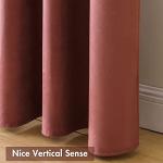 MIULEE Dusty Rose Pink Velvet Curtains Thermal Insulated Blackout Curtain Drapes for Bedroom Living Room Darkening 90 Inches Long Curtains Panels Rod Pocket Set of 2