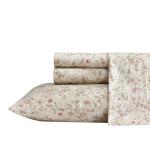 Laura Ashley - King Sheet Set, Buttery-Soft Bed Sheets with a Naturally Silky Smooth Cotton Sateen Lightweight Feel - Matching Pillowcases & Fitted Sheet (Bonnie Beige)