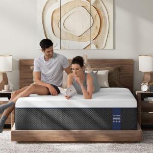 VISCOFLEX Firm King Mattress - 14 Inch Gel Memory Foam Mattress King, Extra Spinal Alignment for Back Pain Relief, Motion Isolation & Deep Sleep - Assembled in USA, Fiberglass Free, CertiPUR-US