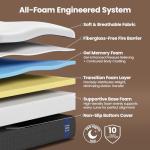 VISCOFLEX Firm King Mattress - 14 Inch Gel Memory Foam Mattress King, Extra Spinal Alignment for Back Pain Relief, Motion Isolation & Deep Sleep - Assembled in USA, Fiberglass Free, CertiPUR-US