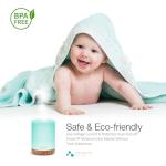 ASAKUKI 300ML Essential Oil Diffuser, Quiet 5-in-1 Premium Humidifier, Home Fragrance Aroma Diffuser with 7 LED Color Changing Light and Auto-Off Switch -Light Brown