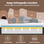 VISCOFLEX Firm King Mattress - 14 Inch Gel Memory Foam Mattress King, Extra Spinal Alignment for Back Pain Relief, Motion Isolation & Deep Sleep - Assembled in USA, Fiberglass Free, CertiPUR-US