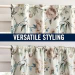 Sun Zero Claudette 2-Pack Vintage Floral Magnetic Closure 100% Total Blackout Back Tab Curtain Panel Pair, Stone, 40" W x 84" L (2 Panels)