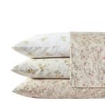 Laura Ashley - King Sheet Set, Buttery-Soft Bed Sheets with a Naturally Silky Smooth Cotton Sateen Lightweight Feel - Matching Pillowcases & Fitted Sheet (Bonnie Beige)