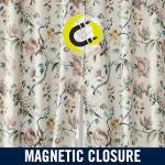 Sun Zero Claudette 2-Pack Vintage Floral Magnetic Closure 100% Total Blackout Back Tab Curtain Panel Pair, Stone, 40" W x 84" L (2 Panels)