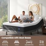 VISCOFLEX Firm King Mattress - 14 Inch Gel Memory Foam Mattress King, Extra Spinal Alignment for Back Pain Relief, Motion Isolation & Deep Sleep - Assembled in USA, Fiberglass Free, CertiPUR-US