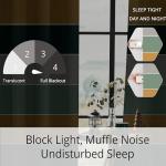 BOHOMOCASA Stripe Blackout Curtains - 100% Blackout, Thermal Insulated, Noise Reducing, Forest Camp Inspired, Cabin Style, 2 Panels, Each W52xL84