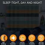 BOHOMOCASA Stripe Blackout Curtains - 100% Blackout, Thermal Insulated, Noise Reducing, Forest Camp Inspired, Cabin Style, 2 Panels, Each W52xL84