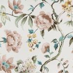 Sun Zero Claudette 2-Pack Vintage Floral Magnetic Closure 100% Total Blackout Back Tab Curtain Panel Pair, Stone, 40" W x 84" L (2 Panels)