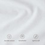 Bare Home 100% Organic Cotton Queen Duvet Cover Set - Crisp Percale Weave - Lightweight & Breathable - Cooling Duvet Cover Set (Queen, White)