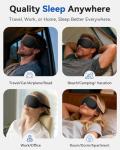 Weighted Blackout Sleep Mask for Men, 3D Contoured Zero Eye Pressure, Lash-Friendly Deep Eye Cups, Adjustable Slide Buckle Strap, Office Nap & Business Travel Essential, Relaxation Gift for Him(Black)