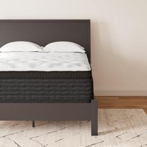 Signature Design by Ashley King Size Ultra Luxury 16 Inch Hyper Cool Euro Top Hybrid Mattress with Cooling Gel Memory Foam, Fiberglass Free, Mattress In A Box