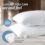 Beckham Hotel Collection Shredded Memory Foam Pillow 2-Pack Queen | Adjustable Fill Cooling Bed Pillows for Side, Back & Stomach Sleepers