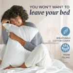 Beckham Hotel Collection Shredded Memory Foam Pillow 2-Pack Queen | Adjustable Fill Cooling Bed Pillows for Side, Back & Stomach Sleepers