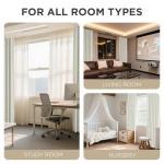 Joydeco Blackout Curtains for Bedroom - 108 Inch Long 100% Light Blocking 2 Panels Beige Drapes, Thermal Insulated Room Darkening Curtains, Linen Textured for Living Room, Rod Pocket & Back Tabs