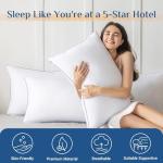 JOLLYVOGUE Pillows Standard Size Set of 4, Washable Supportive Full Size Bed Pillows with Super Soft Down Alternative Fill, Luxury Fluffy Hotel Quality for Side, Back and Stomach Sleepers
