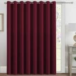 H.VERSAILTEX Blackout Patio Curtains 100 x 108 Inches for Sliding Door Christmas Curtains Extral Wide Curtain Panels Thermal Insulated Room Divider - Grommet Top, 9' Tall by 8.5' Wide - Burgundy
