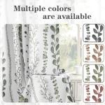 MEETSKY Sage Green Blackout Curtains 84 Inches Long 2 Panels Boho Curtains for Living Room Thermal Insulated Privacy Protection Rod Pocket Drapes for Bedroom, Leaf Print Window Treatment, 50" Wide