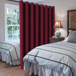 H.VERSAILTEX Blackout Patio Curtains 100 x 108 Inches for Sliding Door Christmas Curtains Extral Wide Curtain Panels Thermal Insulated Room Divider - Grommet Top, 9' Tall by 8.5' Wide - Burgundy
