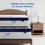 Avenco King Size Mattress, 14 Inch King Mattress with Individually Smarts Pocket Springs for Back Pain Relief, Hypoallergenic Fabric Box Spring No Need, Mattresses in a Box with Medium Plush Support