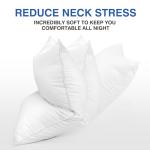 zibroges Feather Pillows Queen Size Set of 2 - Goose Down Hotel Bed Pillow for Sleeping, Soft 600 Thread Count Cotton Cover, Fluffy Support Surround Fill Polyester for Side, Back and Stomach Sleepers