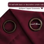 H.VERSAILTEX Blackout Patio Curtains 100 x 108 Inches for Sliding Door Christmas Curtains Extral Wide Curtain Panels Thermal Insulated Room Divider - Grommet Top, 9' Tall by 8.5' Wide - Burgundy