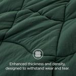 Bedsure Cal King Comforter - California King Comforter for All Season, Ultra-Soft Quilted Down Alternative Duvet Insert, Blanket for Bed, with 4 Tabs, Machine Washabl, Dark Green, 96x102 in