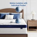 Avenco King Size Mattress, 14 Inch King Mattress with Individually Smarts Pocket Springs for Back Pain Relief, Hypoallergenic Fabric Box Spring No Need, Mattresses in a Box with Medium Plush Support