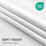 Joydeco White Blackout Curtains 96 Inches Long - 100% Blackout Curtain 2 Panel Set, Rod Pocket & Back Tabs Thermal Insulated Window Drapes for Bedroom Living Room (Pure White,52" Wx96 L)