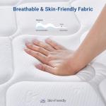 Avenco King Size Mattress, 14 Inch King Mattress with Individually Smarts Pocket Springs for Back Pain Relief, Hypoallergenic Fabric Box Spring No Need, Mattresses in a Box with Medium Plush Support