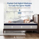 Avenco King Size Mattress, 14 Inch King Mattress with Individually Smarts Pocket Springs for Back Pain Relief, Hypoallergenic Fabric Box Spring No Need, Mattresses in a Box with Medium Plush Support