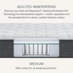 Beautyrest Silver BRS900 12.25” Medium Full Mattress, Cooling Technology, Supportive, CertiPUR-US, 100-Night Sleep Trial, 10-Year Limited Warranty, White